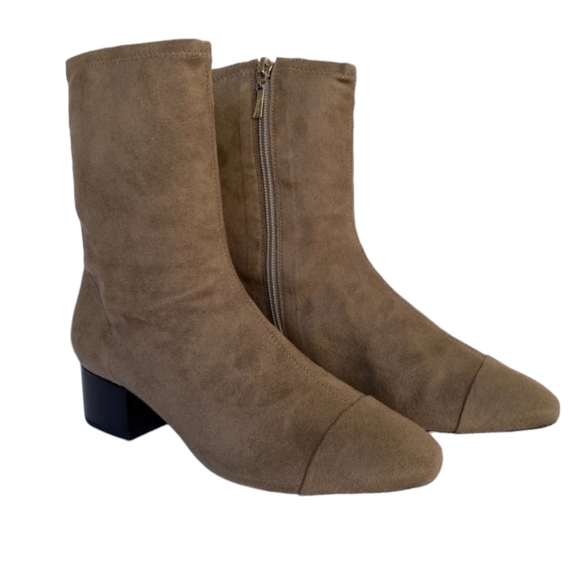 Schutz Taupe Vegan Suede Boots - Picture 3 of 5